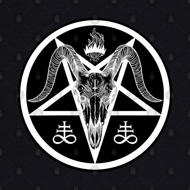 Baphomet pentagram. Goat skull by OccultOmaStore